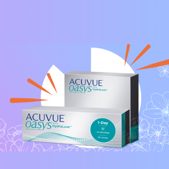 Скидки до 2 500 рублей на Acuvue® Oasys 1 Day with HydraLuxe® (30 шт)